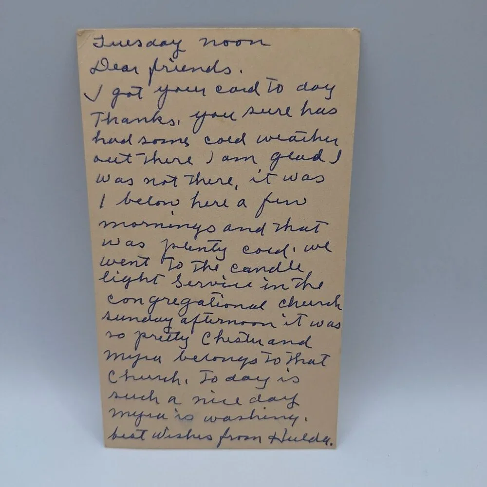 Vintage 1943 One Cent‎ Jefferson Postcard Chicago Illinois Postmark Collectible